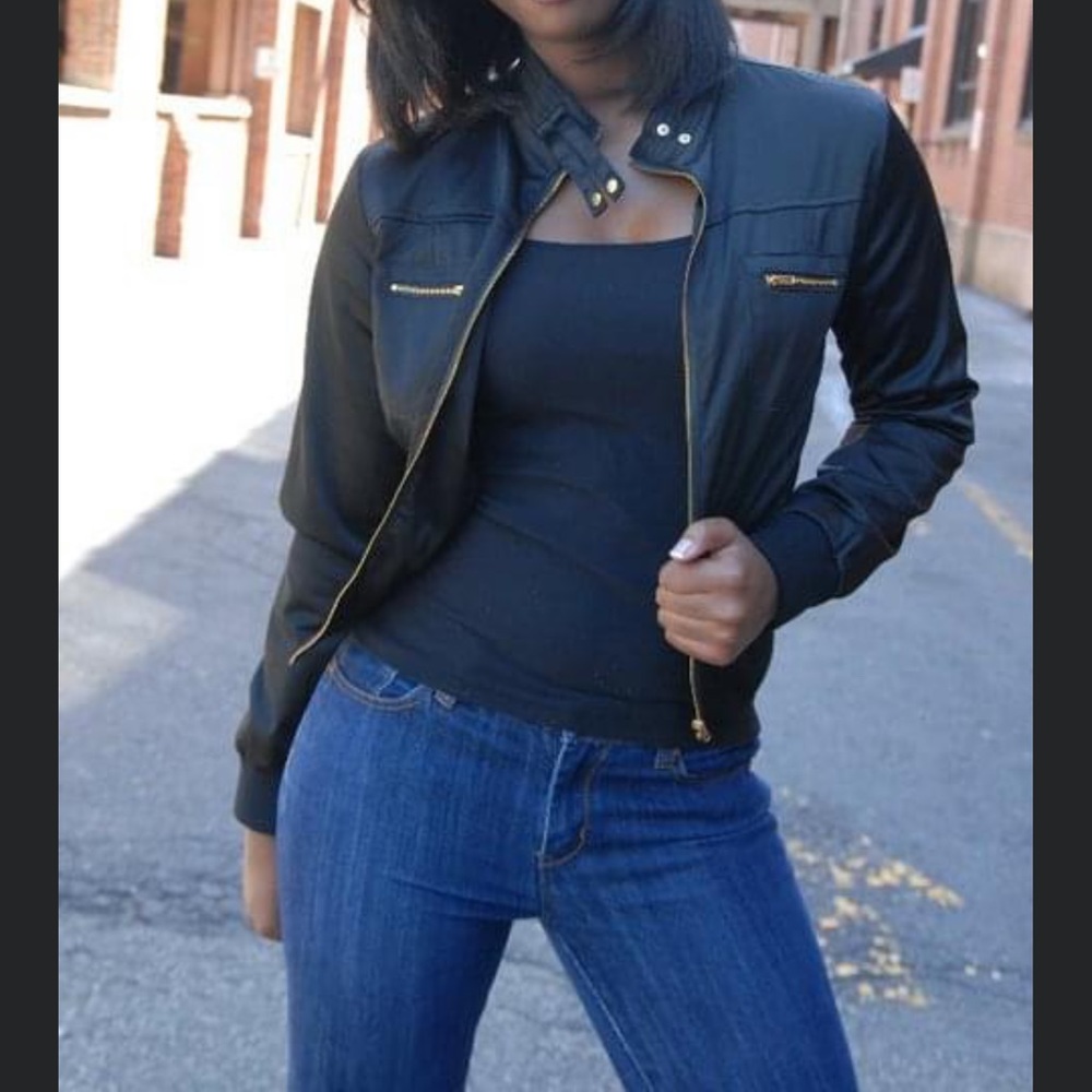 Satin bomber jacket